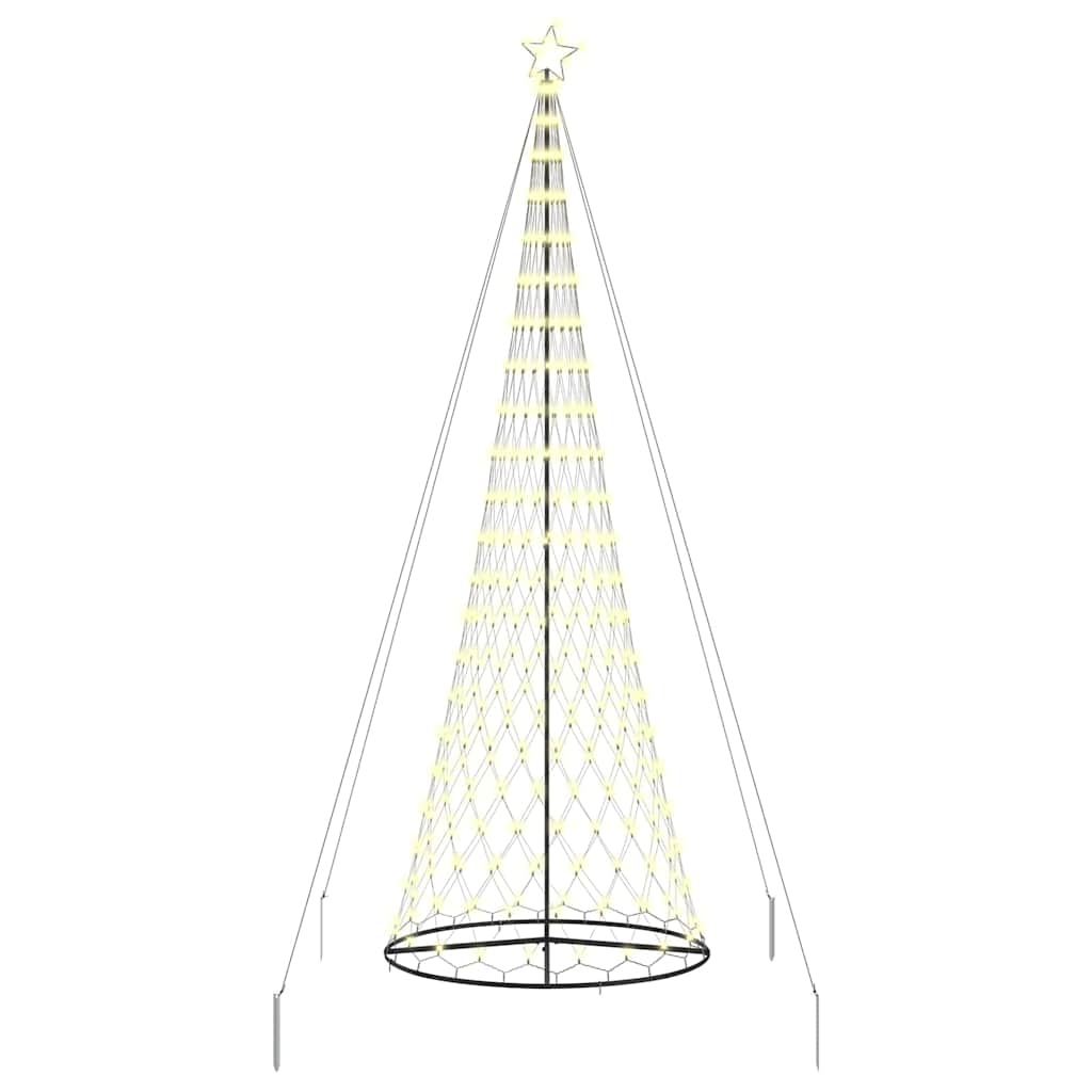 LED juletre med 450 LED Varmhvit 138.5 x 138.5 x 399 cm Metall