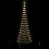LED juletre med 450 LED Varmhvit 138.5 x 138.5 x 399 cm Metall
