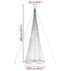 LED juletre med 450 LED Varmhvit 138.5 x 138.5 x 399 cm Metall