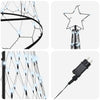 LED juletre med 450 LED Kaldhvit 138.5 x 138.5 x 399 cm Metall
