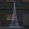 LED juletre med 450 LED Kaldhvit 138.5 x 138.5 x 399 cm Metall