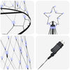 LED juletre med 450 LED Blå 138.5 x 138.5 x 399 cm Metall