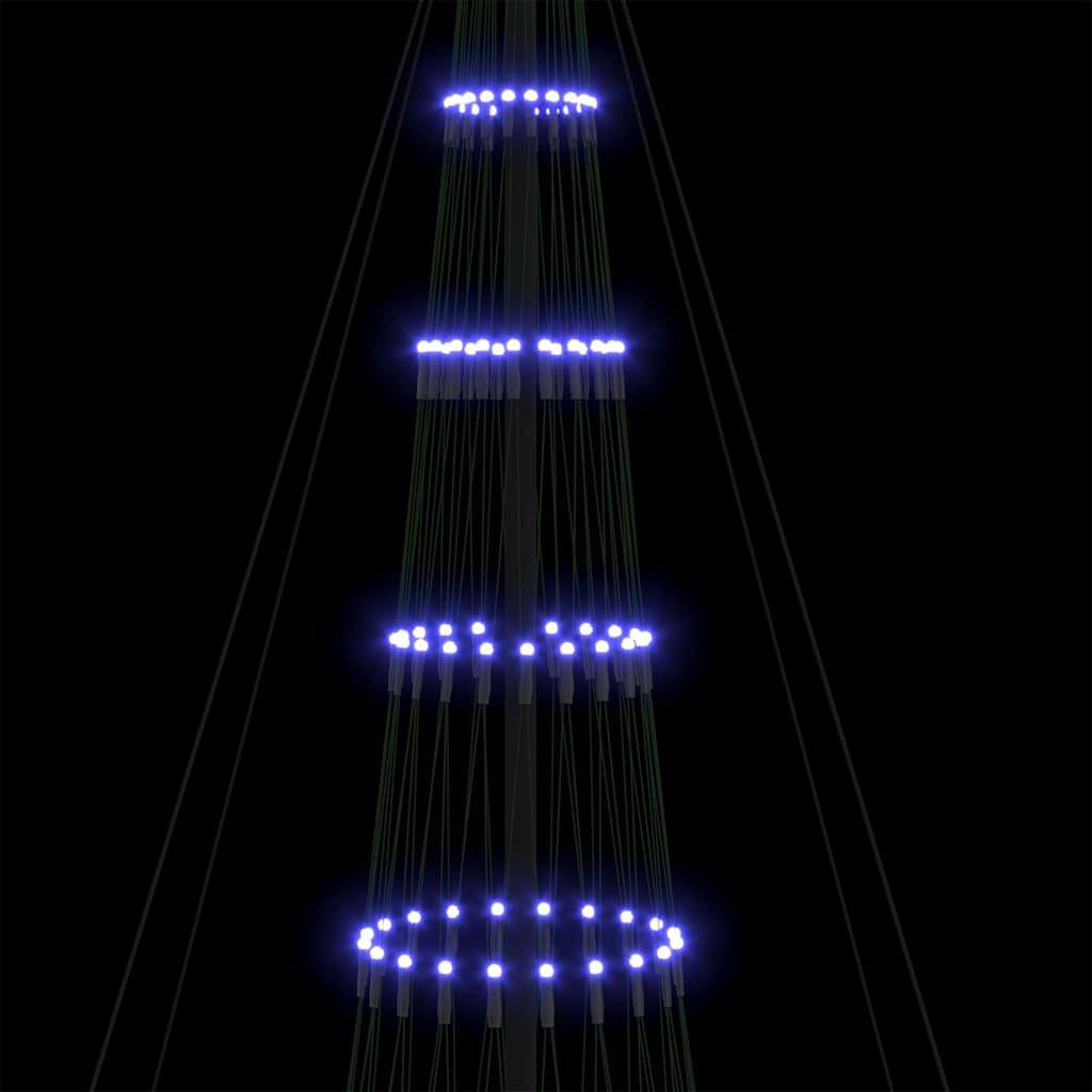 LED juletre med 450 LED Blå 138.5 x 138.5 x 399 cm Metall