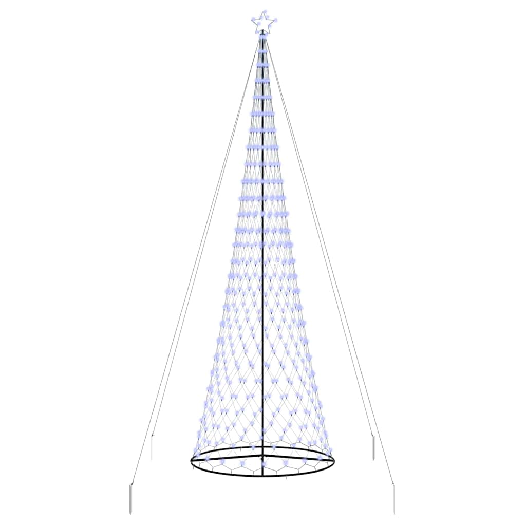 LED juletre med 450 LED Blå 138.5 x 138.5 x 399 cm Metall