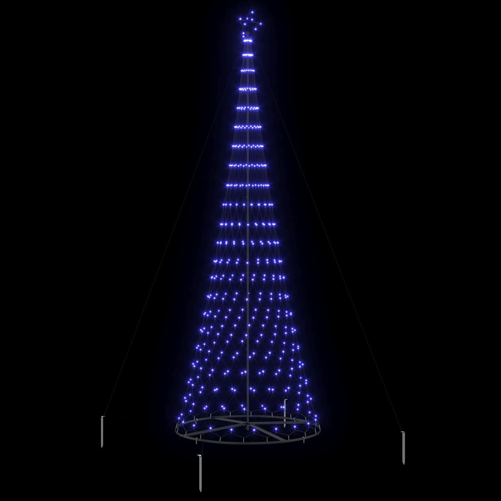 LED juletre med 450 LED Blå 138.5 x 138.5 x 399 cm Metall
