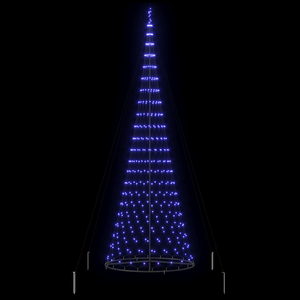 LED juletre med 450 LED Blå 138.5 x 138.5 x 399 cm Metall