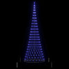 LED juletre med 450 LED Blå 138.5 x 138.5 x 399 cm Metall