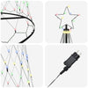 LED juletre med stativ Flerfarget 138.5 x 138.5 x 399 cm Metall