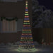 LED juletre med 455 LED med stativ Flerfarget 399 cm Metall