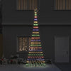 LED juletre med stativ Flerfarget 138.5 x 138.5 x 399 cm Metall