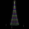 LED juletre med stativ Flerfarget 138.5 x 138.5 x 399 cm Metall