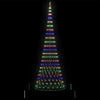 LED juletre med stativ Flerfarget 138.5 x 138.5 x 399 cm Metall