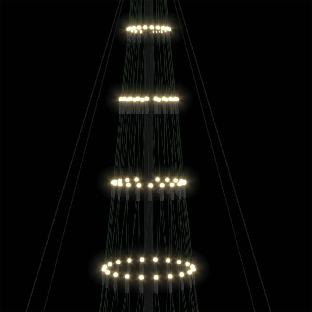 LED juletre med 550 LED Varmhvit 160 x 160 x 500 cm Metall