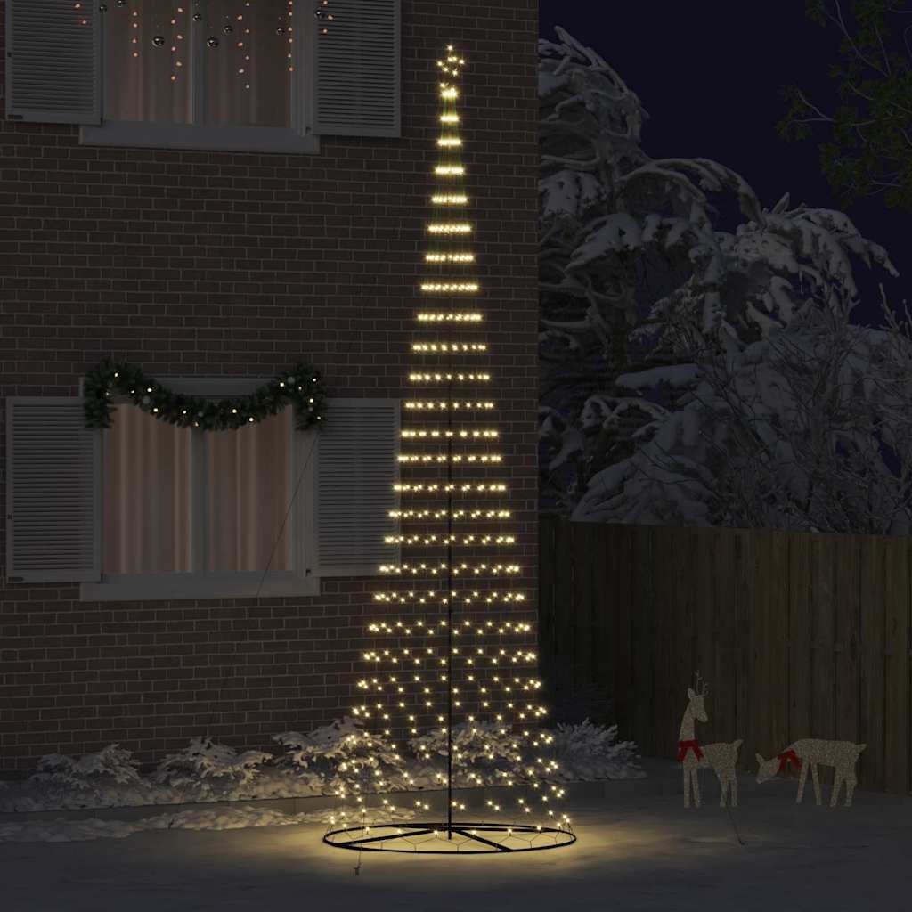 LED juletre med 550 LED Varmhvit 160 x 160 x 500 cm Metall