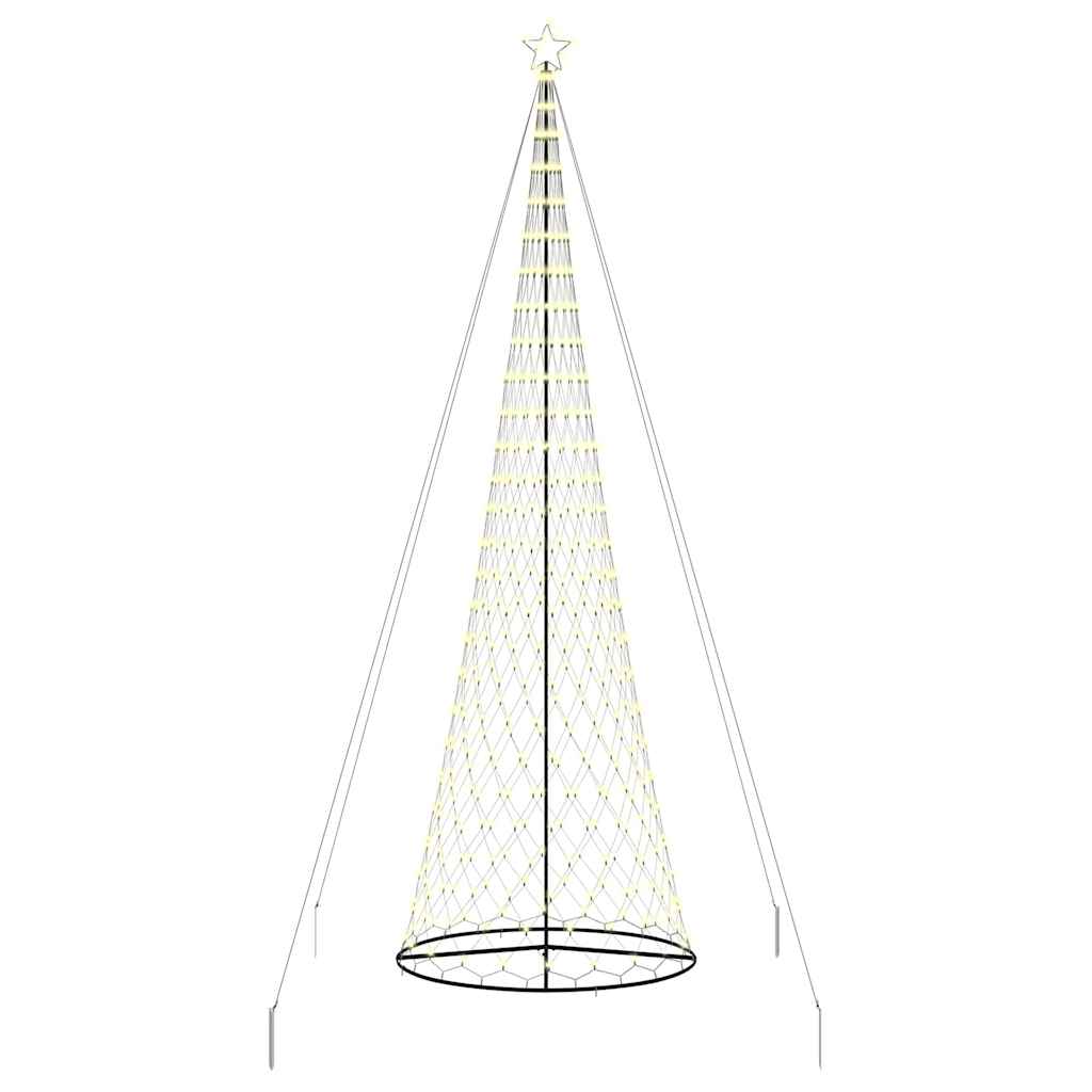 LED juletre med 550 LED Varmhvit 160 x 160 x 500 cm Metall