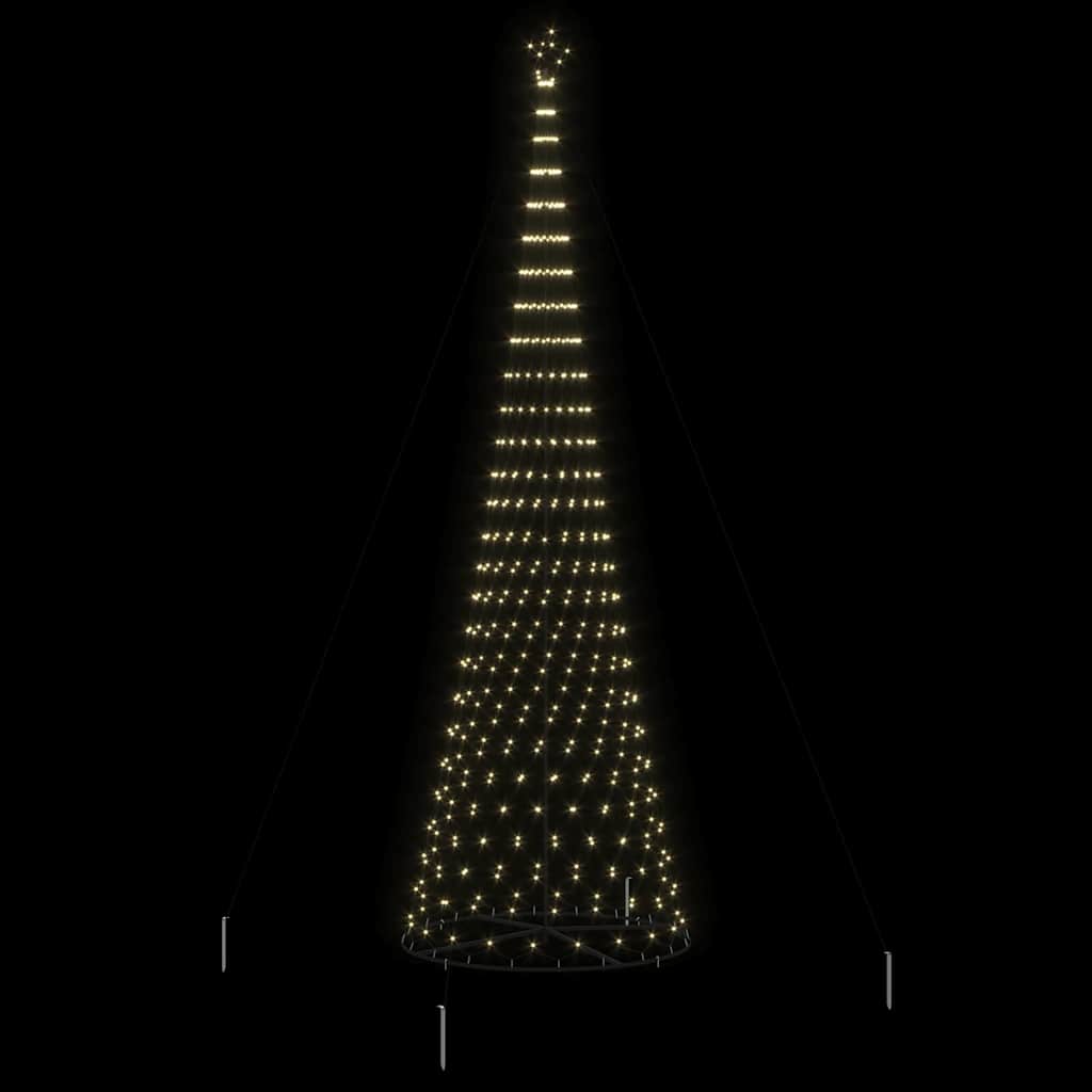 LED juletre med 550 LED Varmhvit 160 x 160 x 500 cm Metall