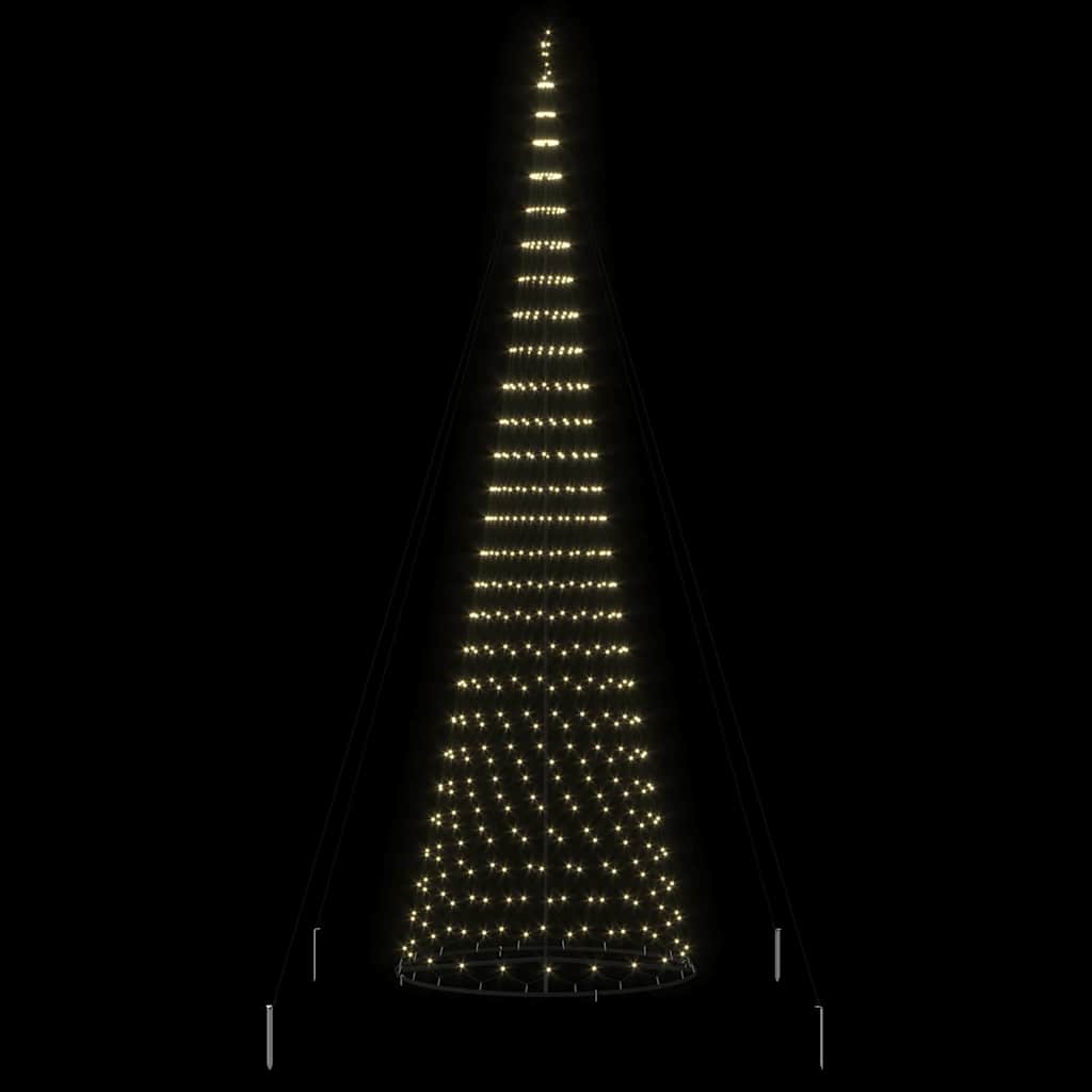 LED juletre med 550 LED Varmhvit 160 x 160 x 500 cm Metall