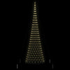 LED juletre med 550 LED Varmhvit 160 x 160 x 500 cm Metall