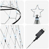LED juletre med 550 LED Kaldhvit 160 x 160 x 500 cm Metall