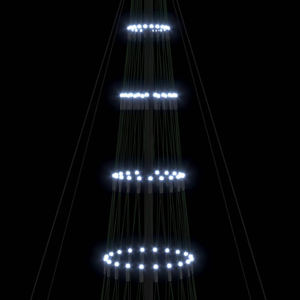LED juletre med 550 LED Kaldhvit 160 x 160 x 500 cm Metall