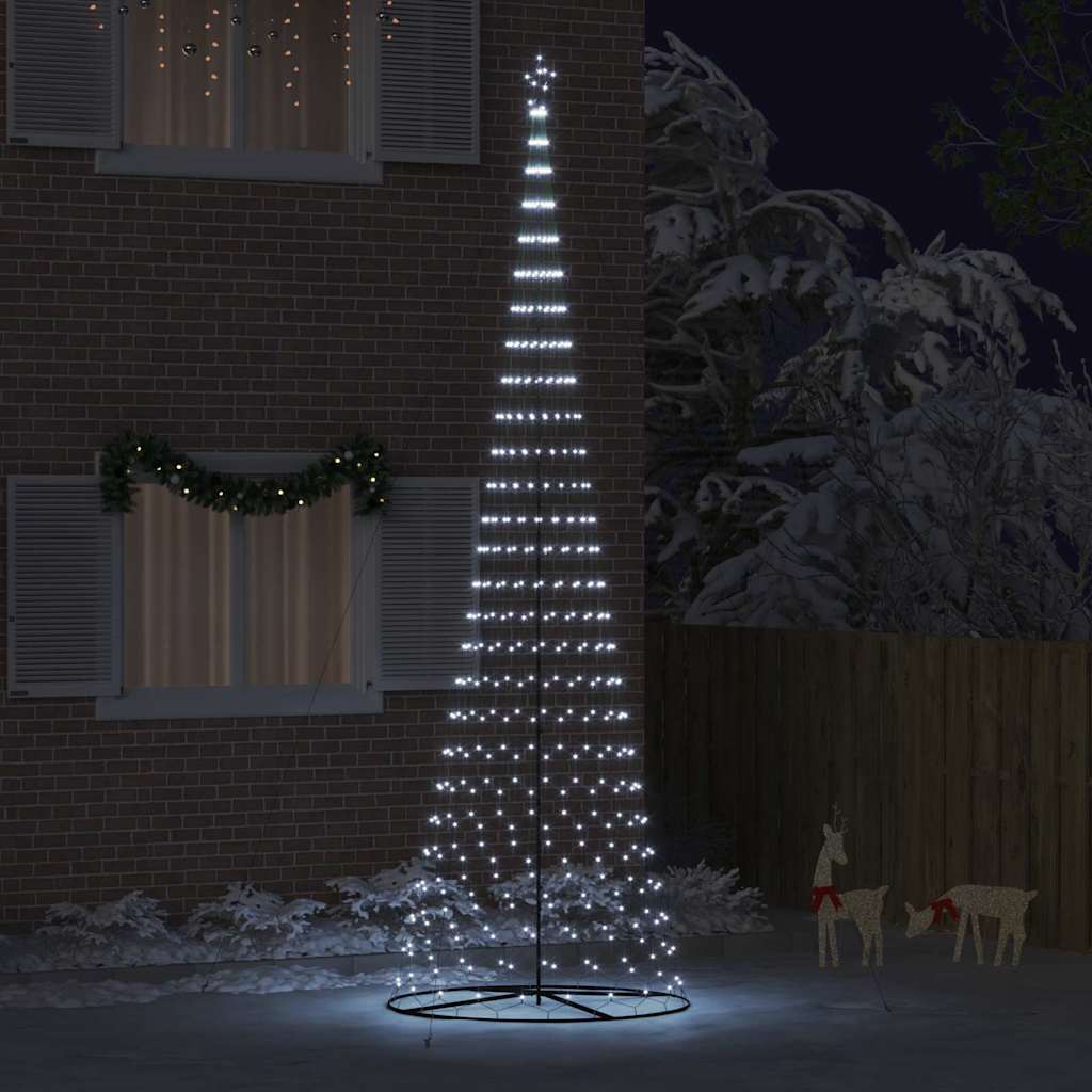 LED juletre med 550 LED Kaldhvit 160 x 160 x 500 cm Metall