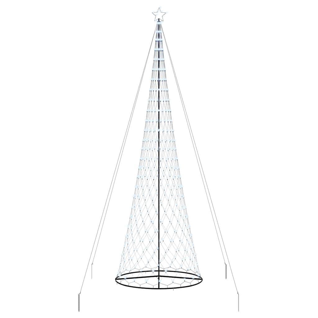 LED juletre med 550 LED Kaldhvit 160 x 160 x 500 cm Metall