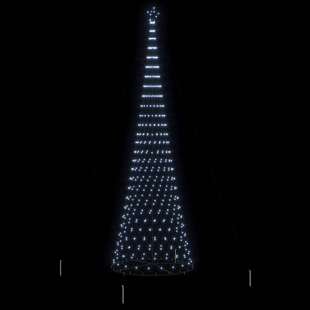 LED juletre med 550 LED Kaldhvit 160 x 160 x 500 cm Metall