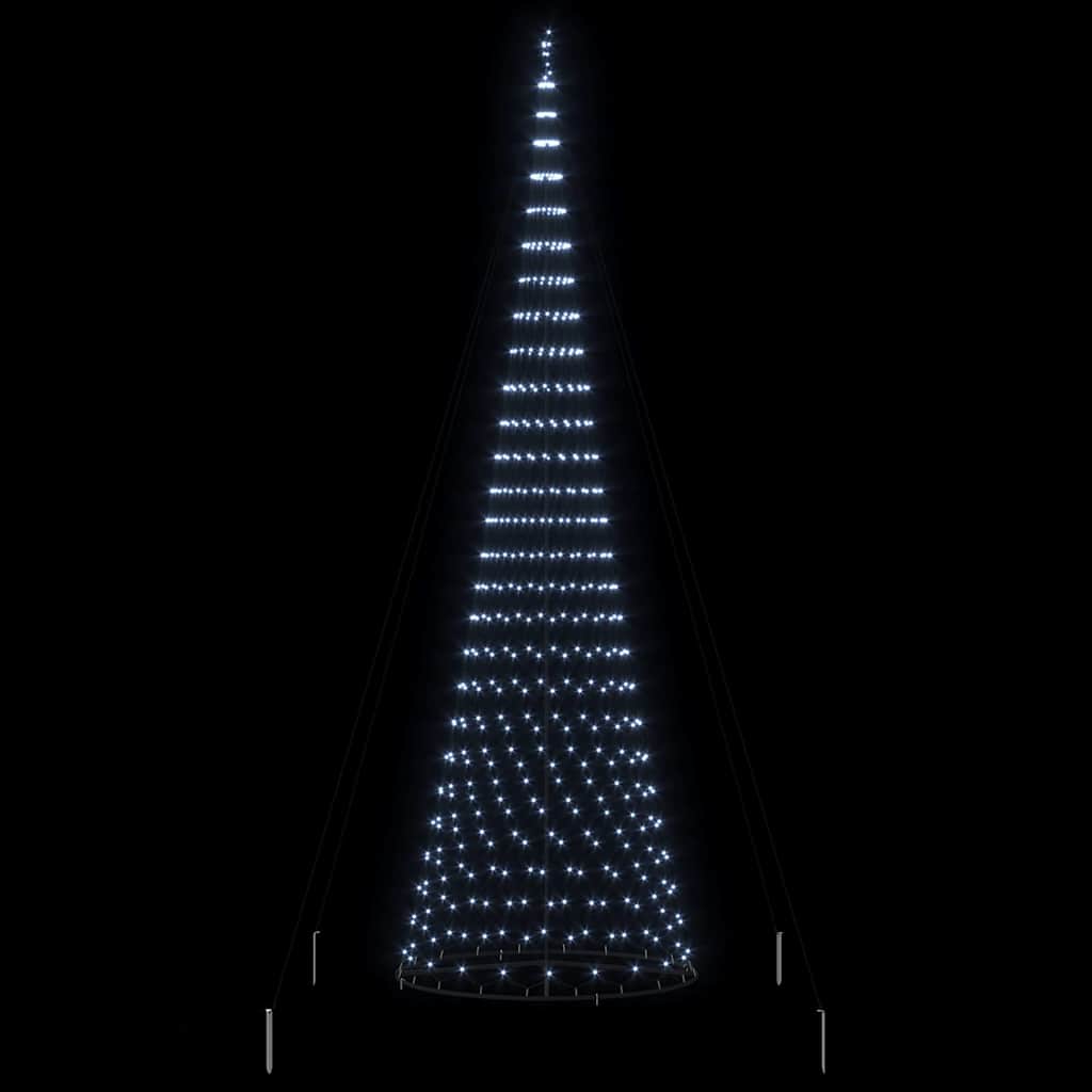 LED juletre med 550 LED Kaldhvit 160 x 160 x 500 cm Metall