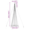 LED juletre med 550 LED Kaldhvit 160 x 160 x 500 cm Metall