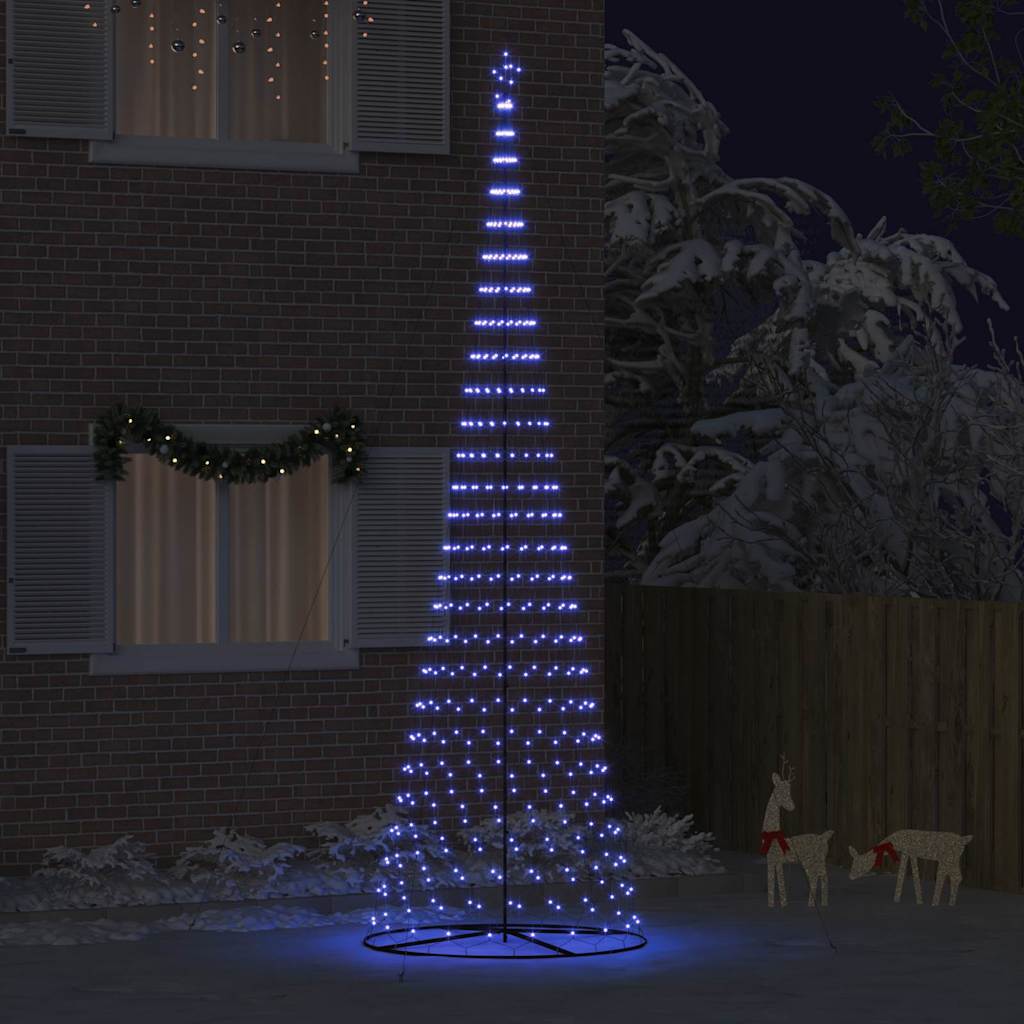 LED juletre med 550 LED Blå 160 x 160 x 500 cm Metall