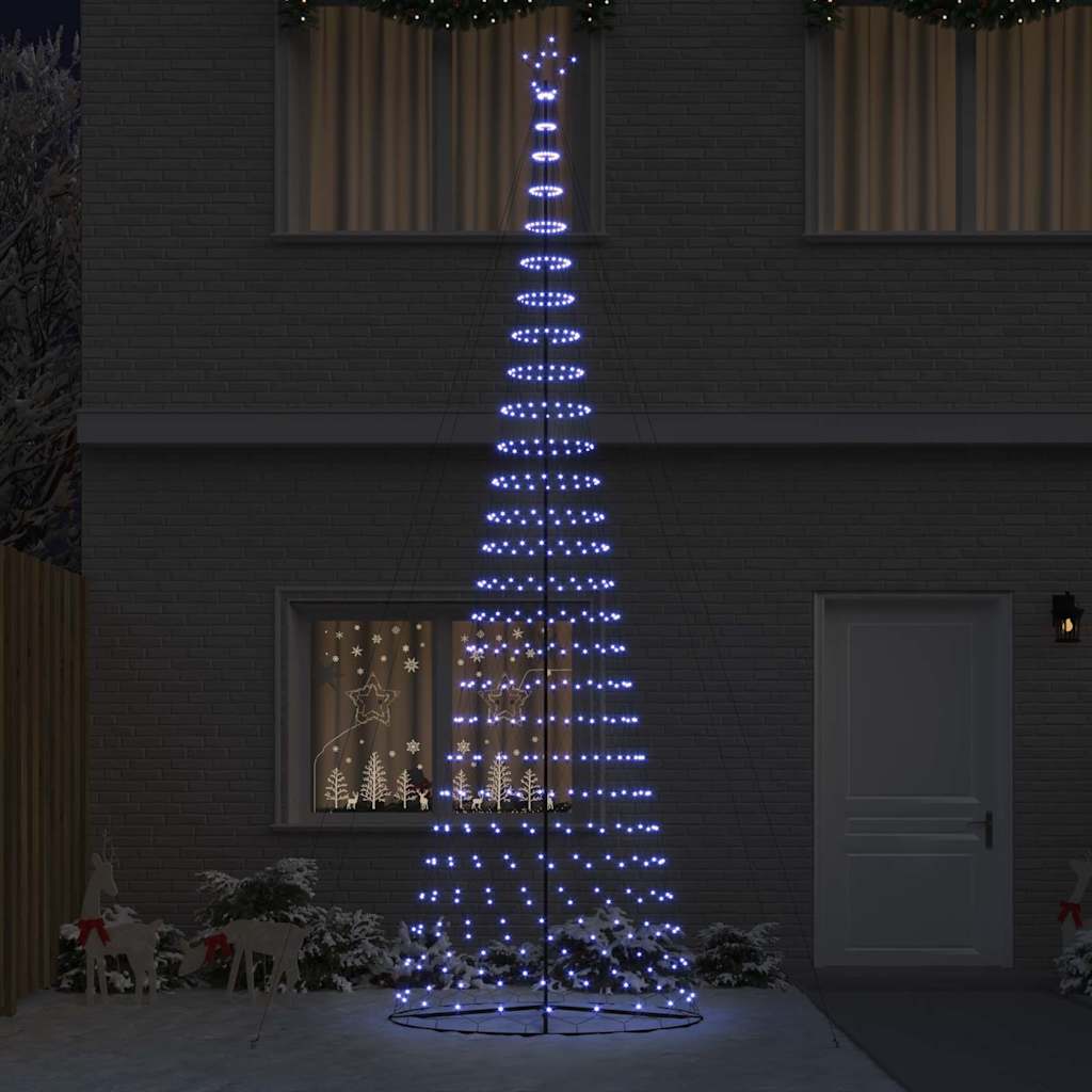 LED juletre med 550 LED Blå 160 x 160 x 500 cm Metall