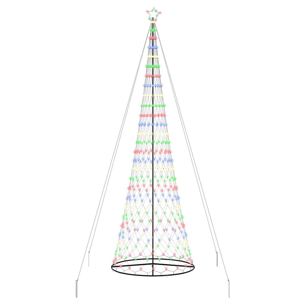 LED juletre med 550 LED Flerfarget 160 x 160 x 500 cm Metall