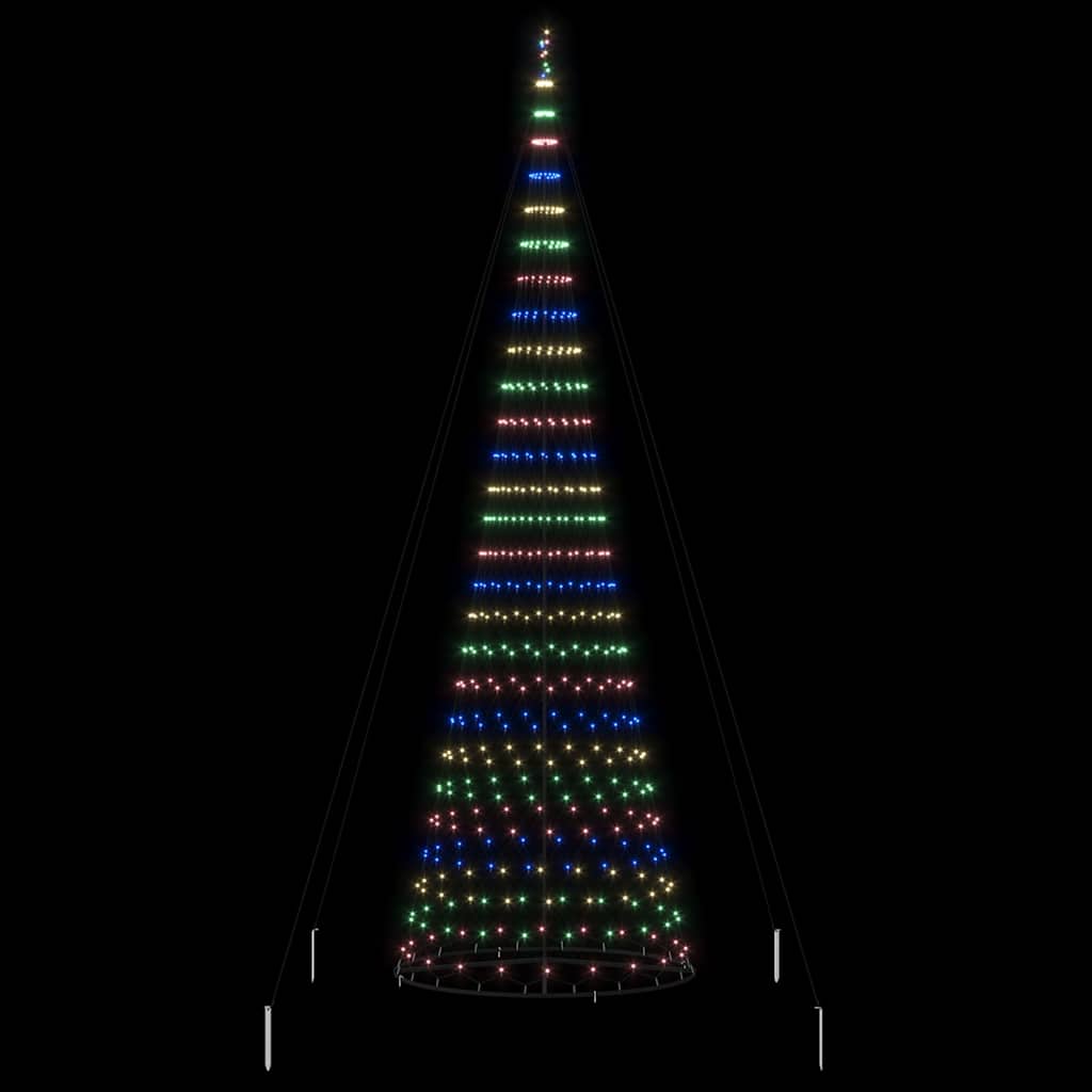LED juletre med 550 LED Flerfarget 160 x 160 x 500 cm Metall