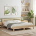 Sengestamme med LED Sonoma 193 x 203 cm Konstruert tre
