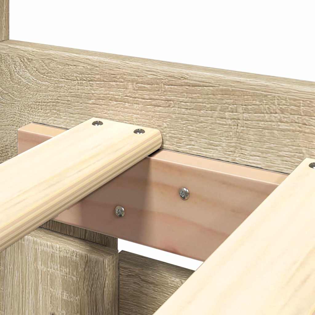 Sengestamme med skuff 2 pcs Sonoma 193 x 203 cm Konstruert tre