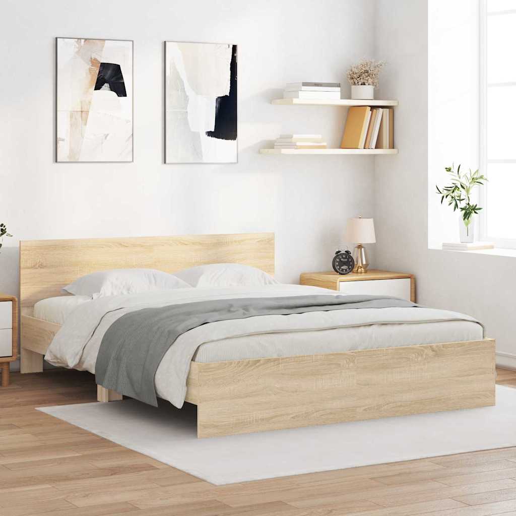 Sengestamme Veggmontert Sonoma 152 x 203 cm Konstruert tre