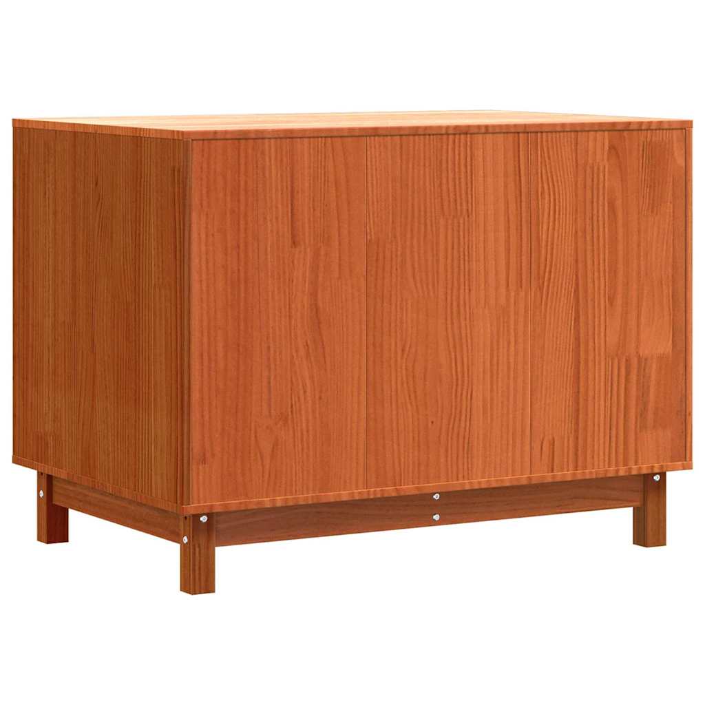 Hundehus med lagring Vokset Brun 90 x 60 x 67 cm Massiv furu