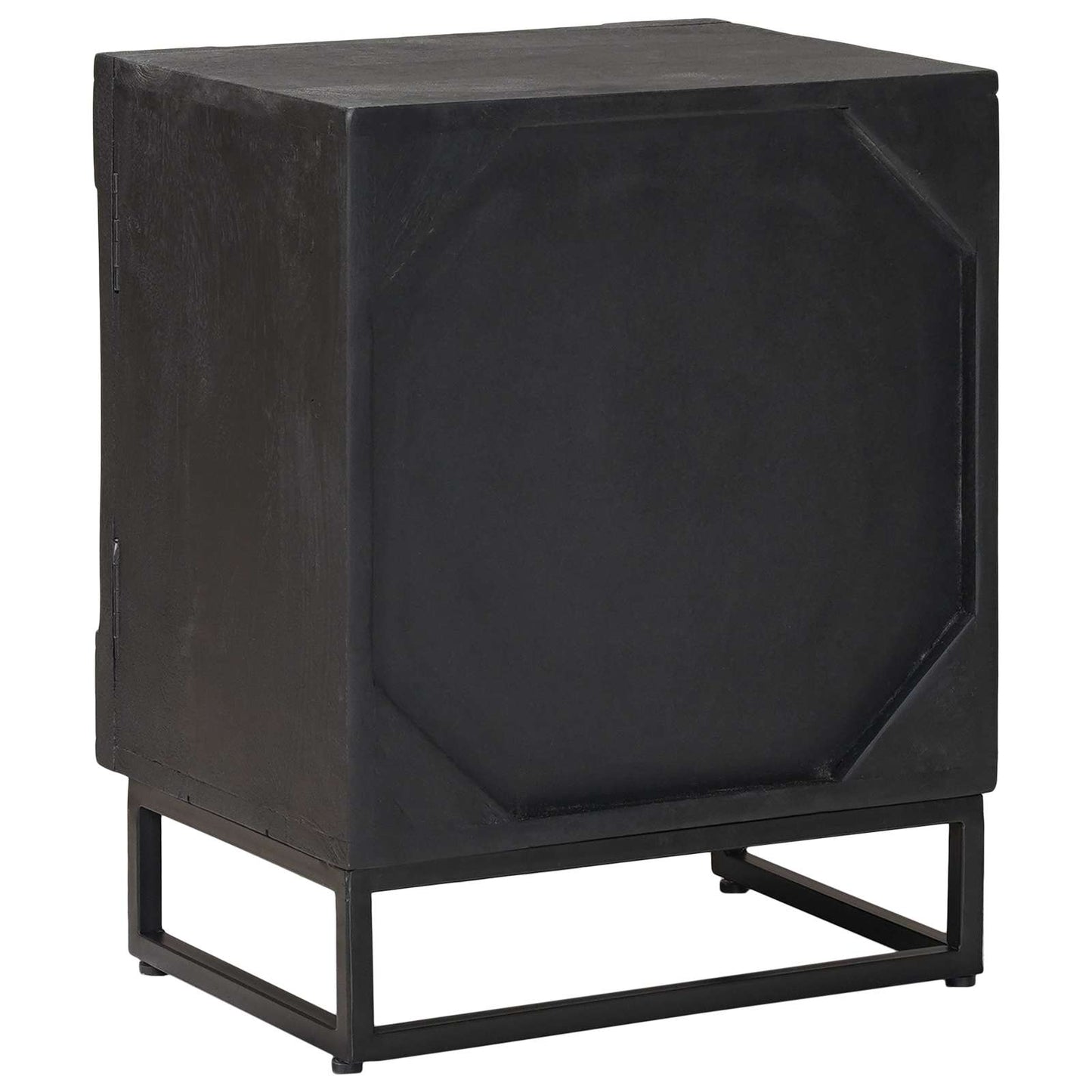 Håndlaget sengeskap Svart 40 x 30 x 50 cm Massiv mango tre