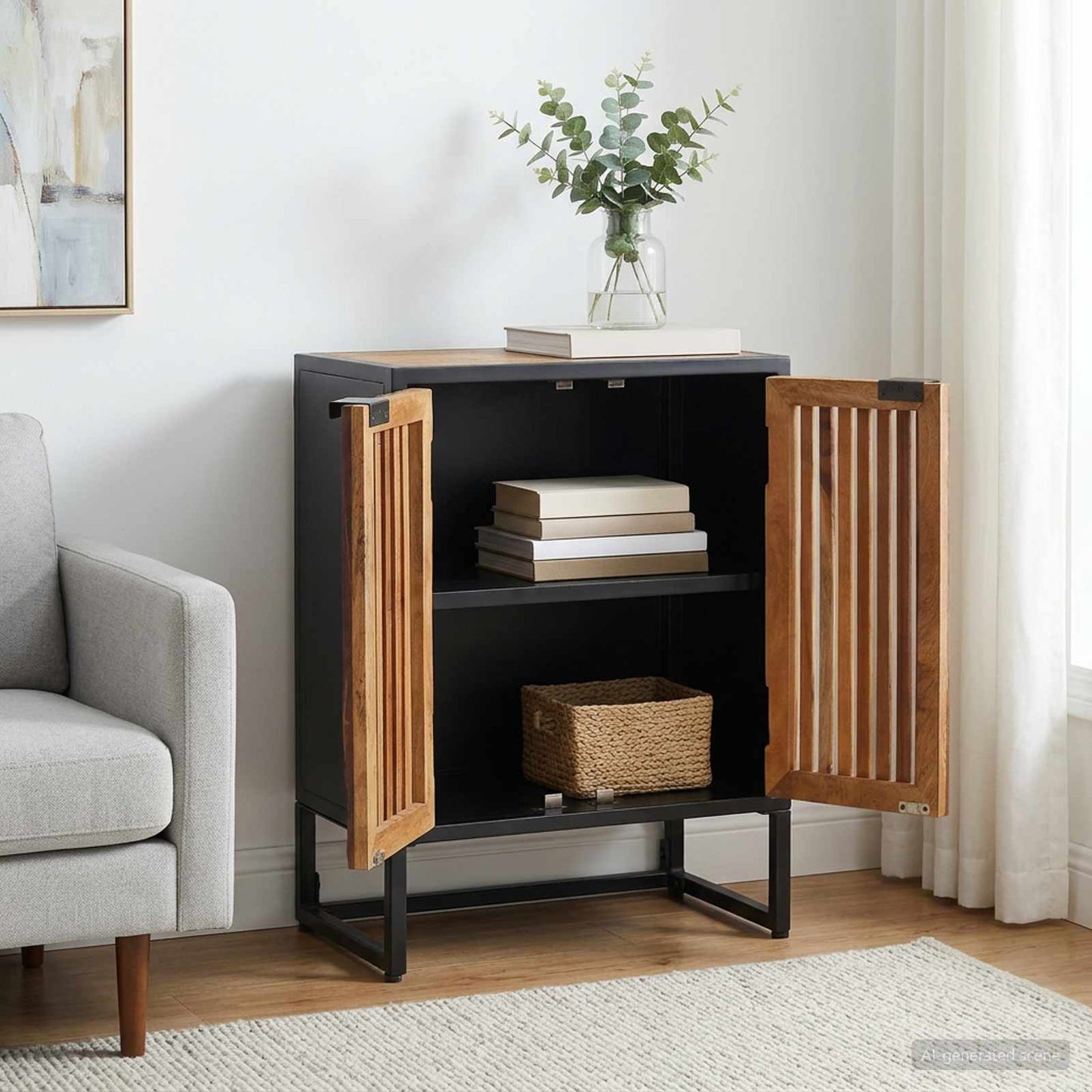 Serviesskap 53 x 30 x 70 cm Massivt mango tre og konstruert tre