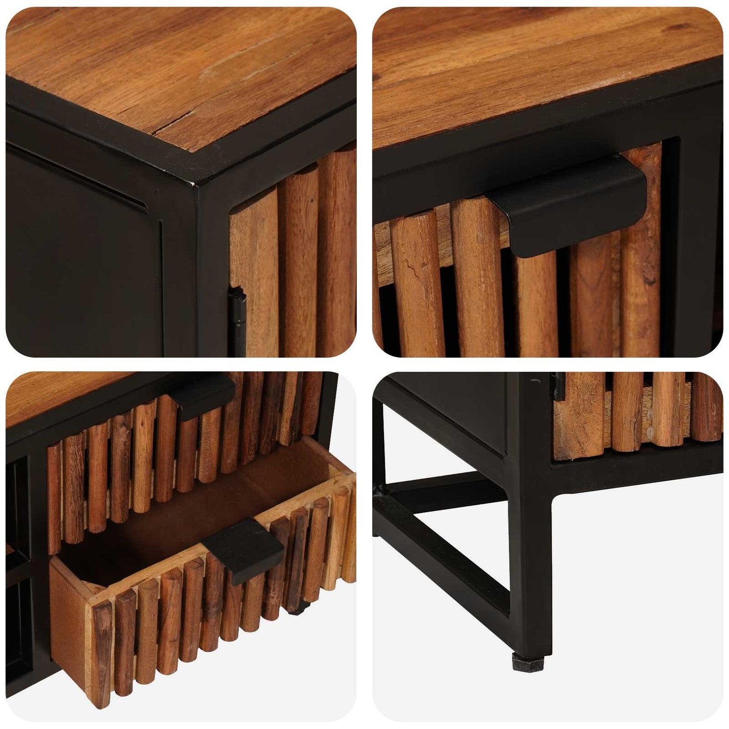 TV-skap 105 x 30 x 40 cm Massivt mango tre og konstruert tre