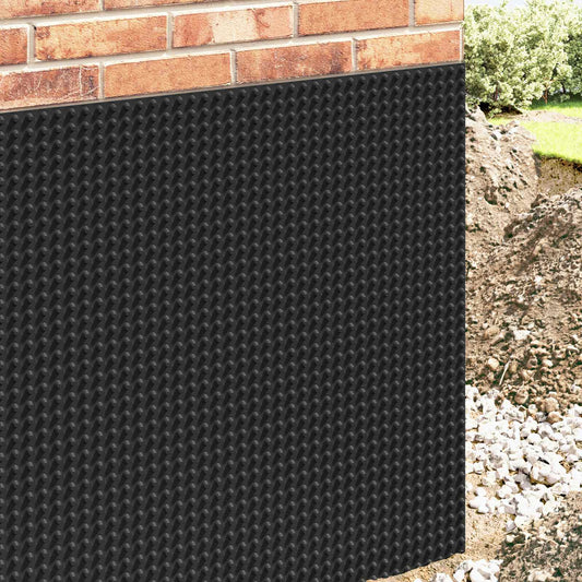 Prikket dreneringsark Svart 0,5 x 20 m HDPE