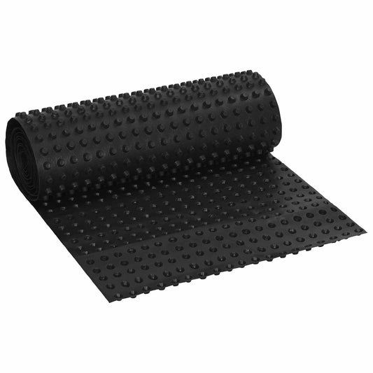 Prikket dreneringsark Svart 0,5 x 20 m HDPE