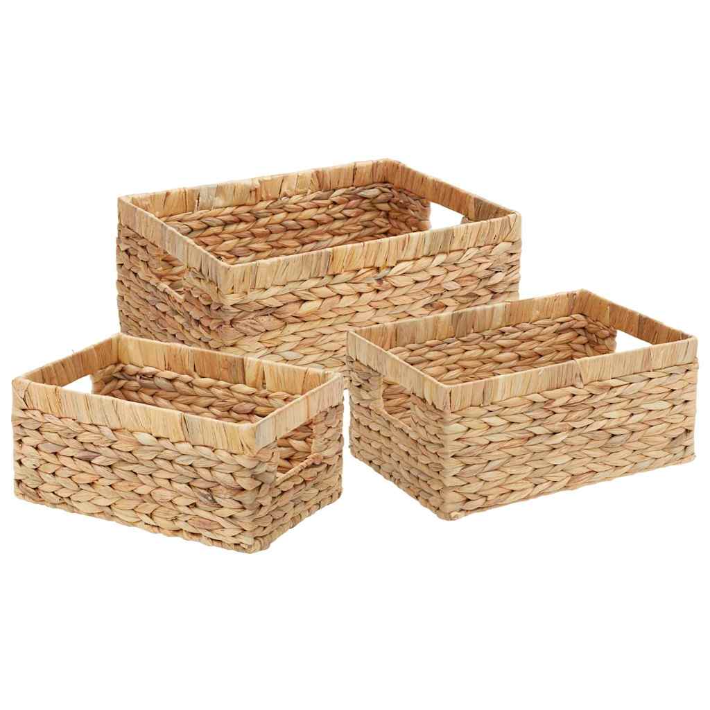 Oppbevaringskurver 3 pcs Naturlig Vannhyasint
