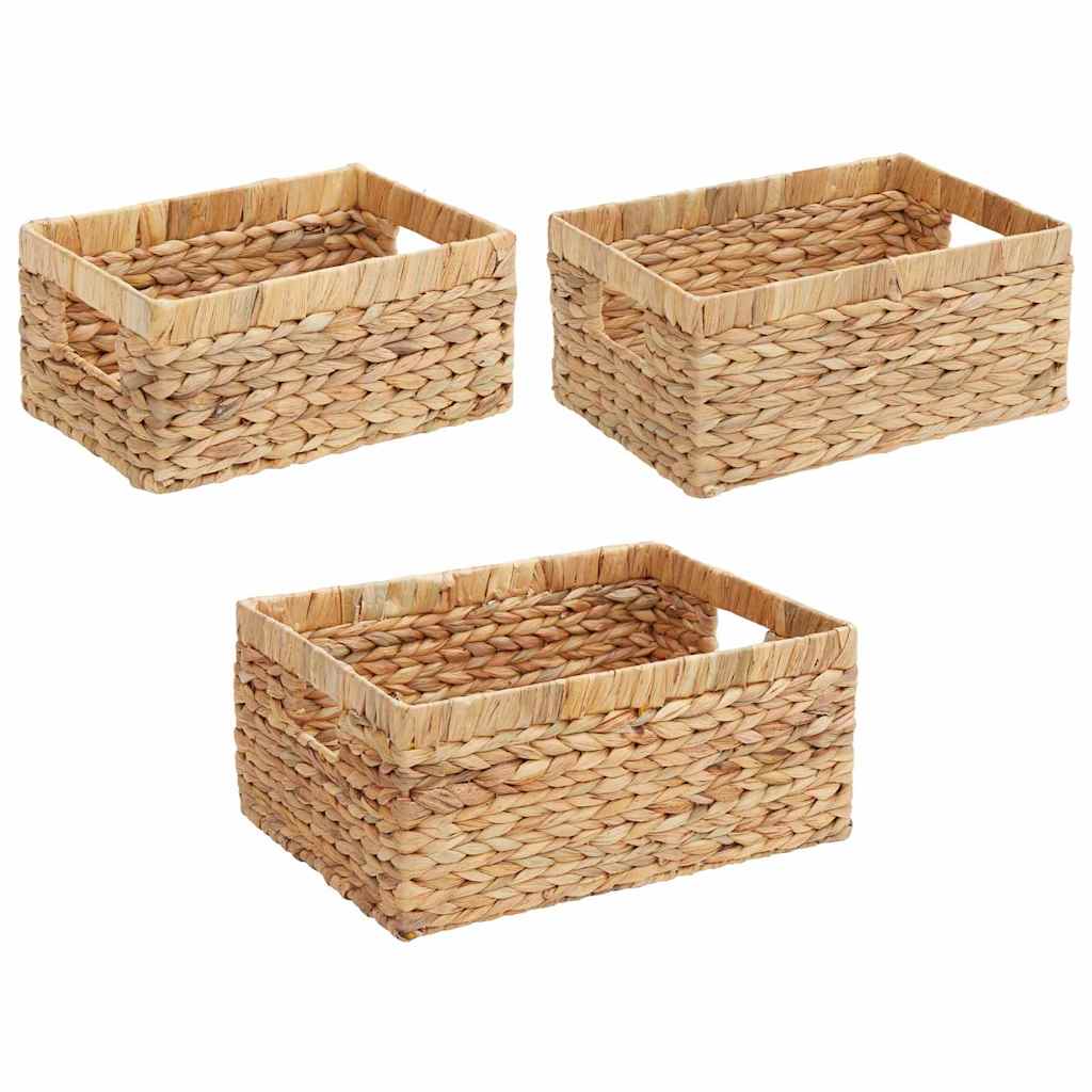 Oppbevaringskurver 3 pcs Naturlig Vannhyasint
