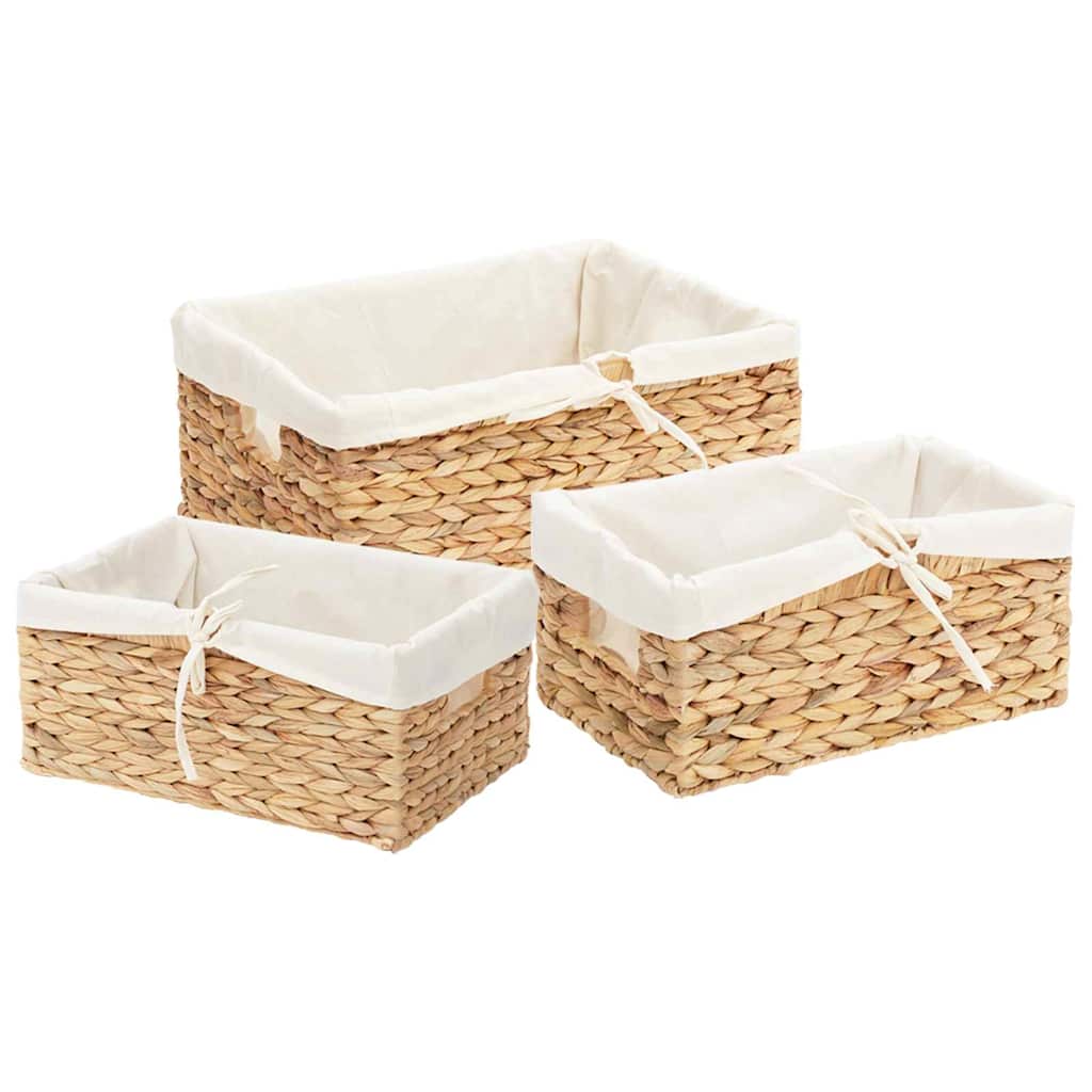 Oppbevaringskurver 3 pcs Naturlig Vannhyasint