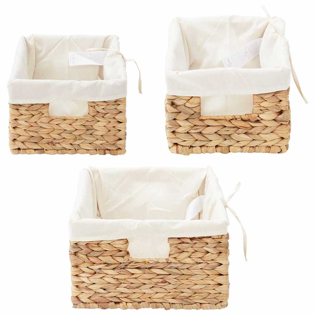 Oppbevaringskurver 3 pcs Naturlig Vannhyasint