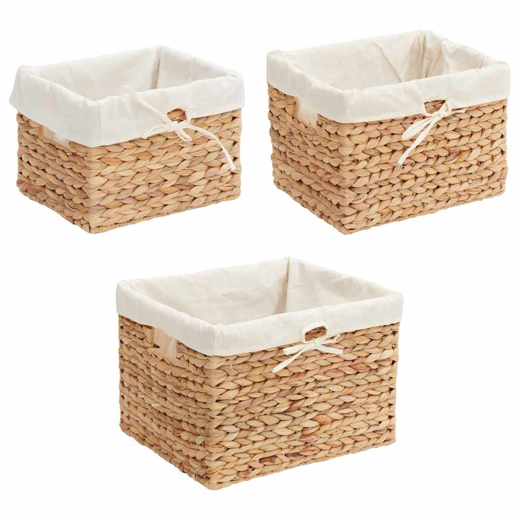 Oppbevaringskurver 3 pcs Naturlig Vannhyasint