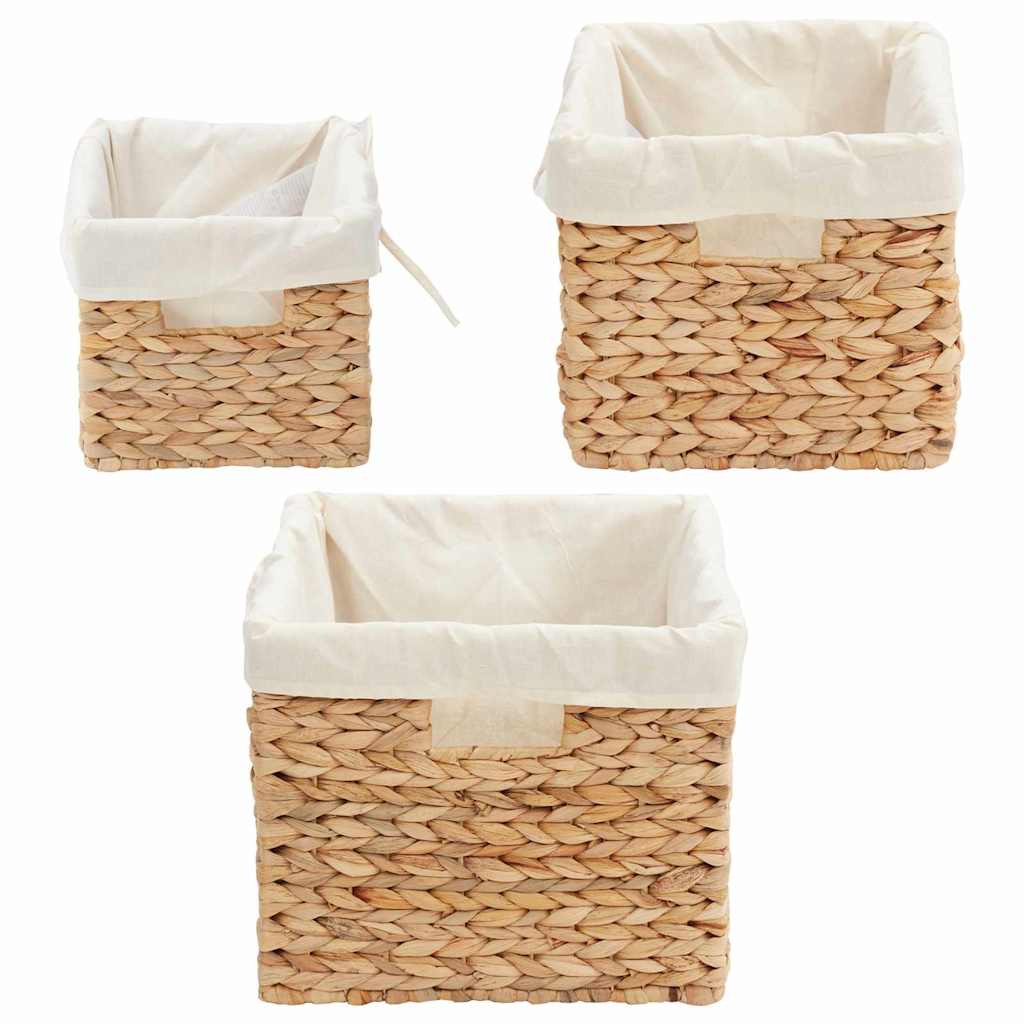 Oppbevaringskurver 3 pcs Naturlig Vannhyasint