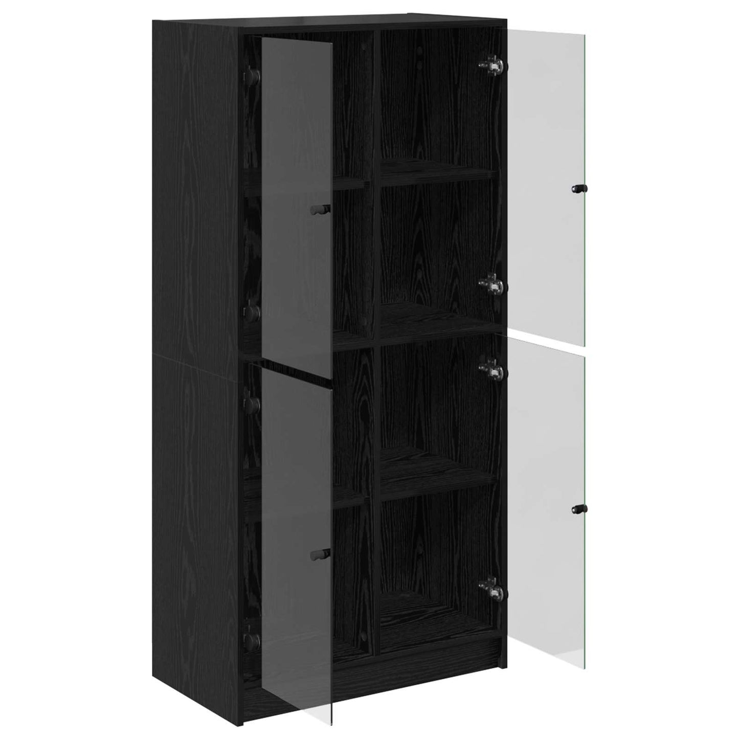 Høyskap Svart Eik 68 x 37 x 142 cm Konstruert tre