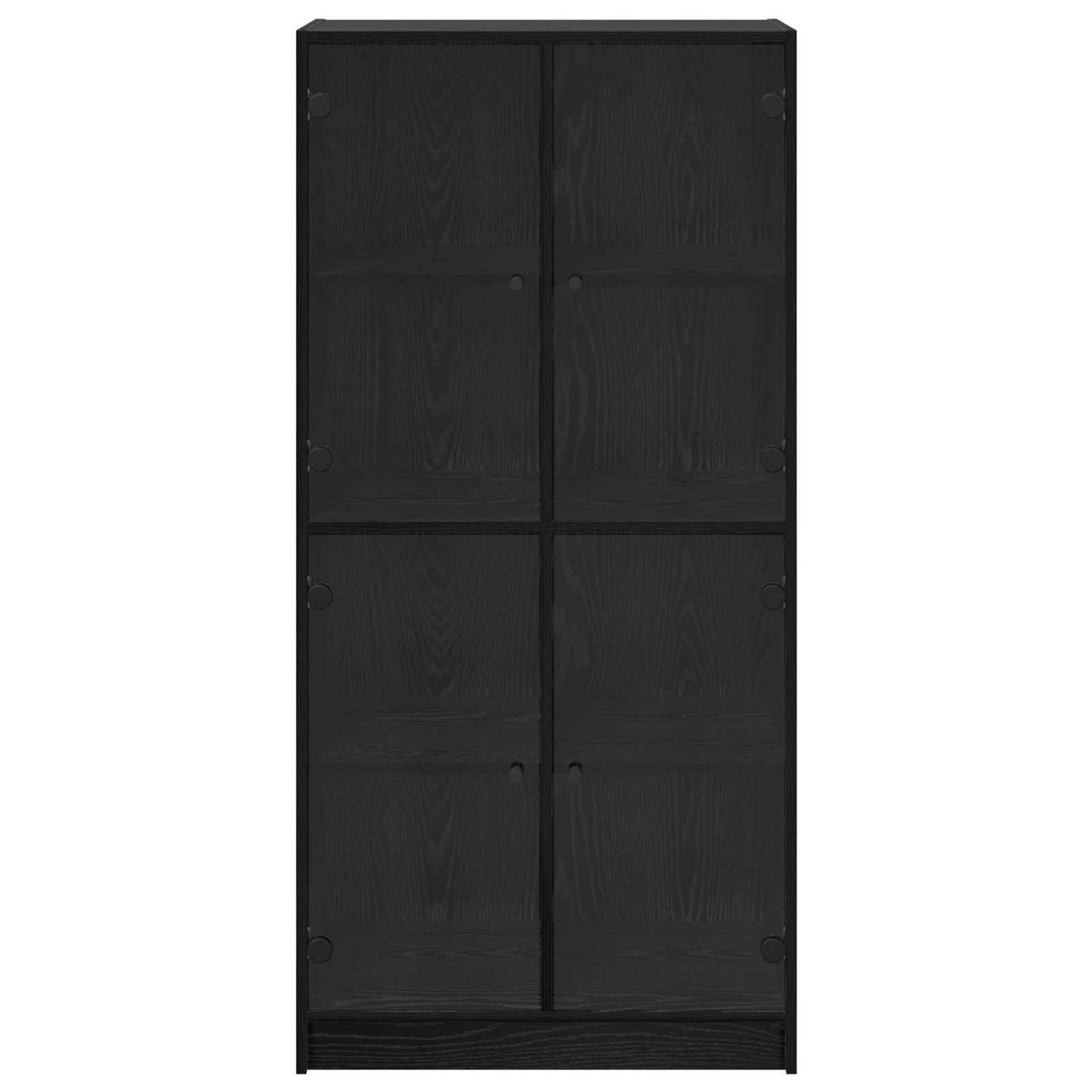 Høyskap Svart Eik 68 x 37 x 142 cm Konstruert tre